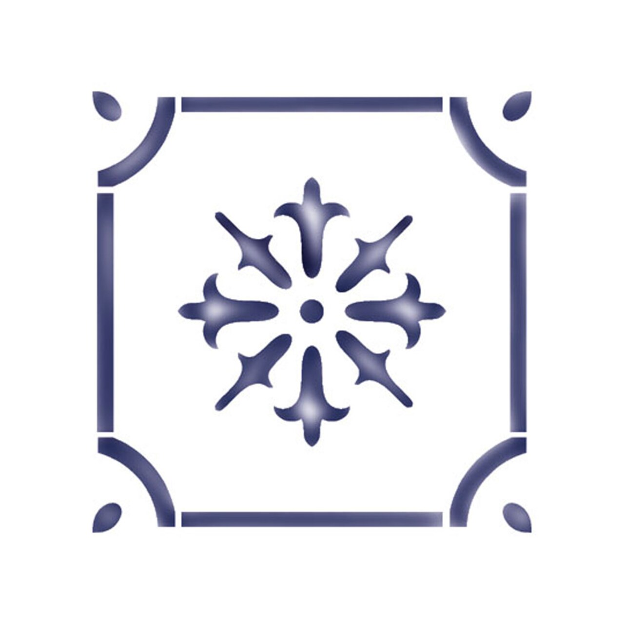 Snowflake Tile Craft Stencil | 2662 by Designer Stencils | Pattern Stencils | Reusable Stencils for Painting | Safe & Reusable Template for Wall Decor | Try This Stencil Instead of a Wallpaper | Easy to Use & Clean Art Stencil Pattern